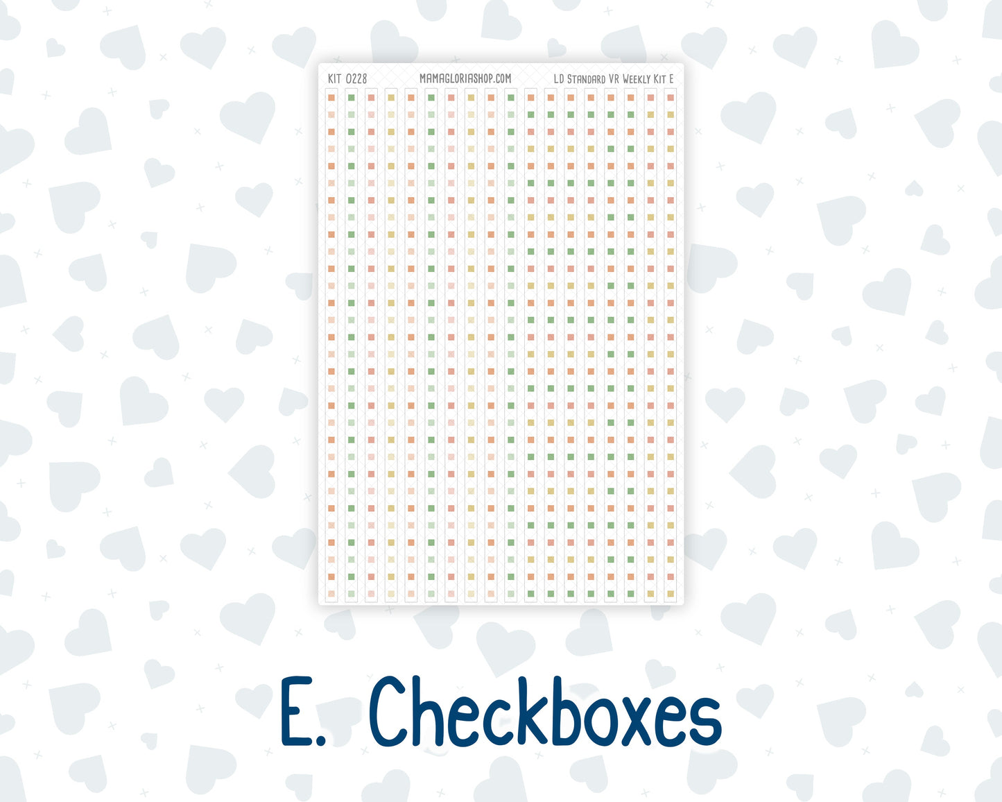 Kit 0228 - Laurel Denise Standard - Vertical - Weekly Kit - August - Just Peachy