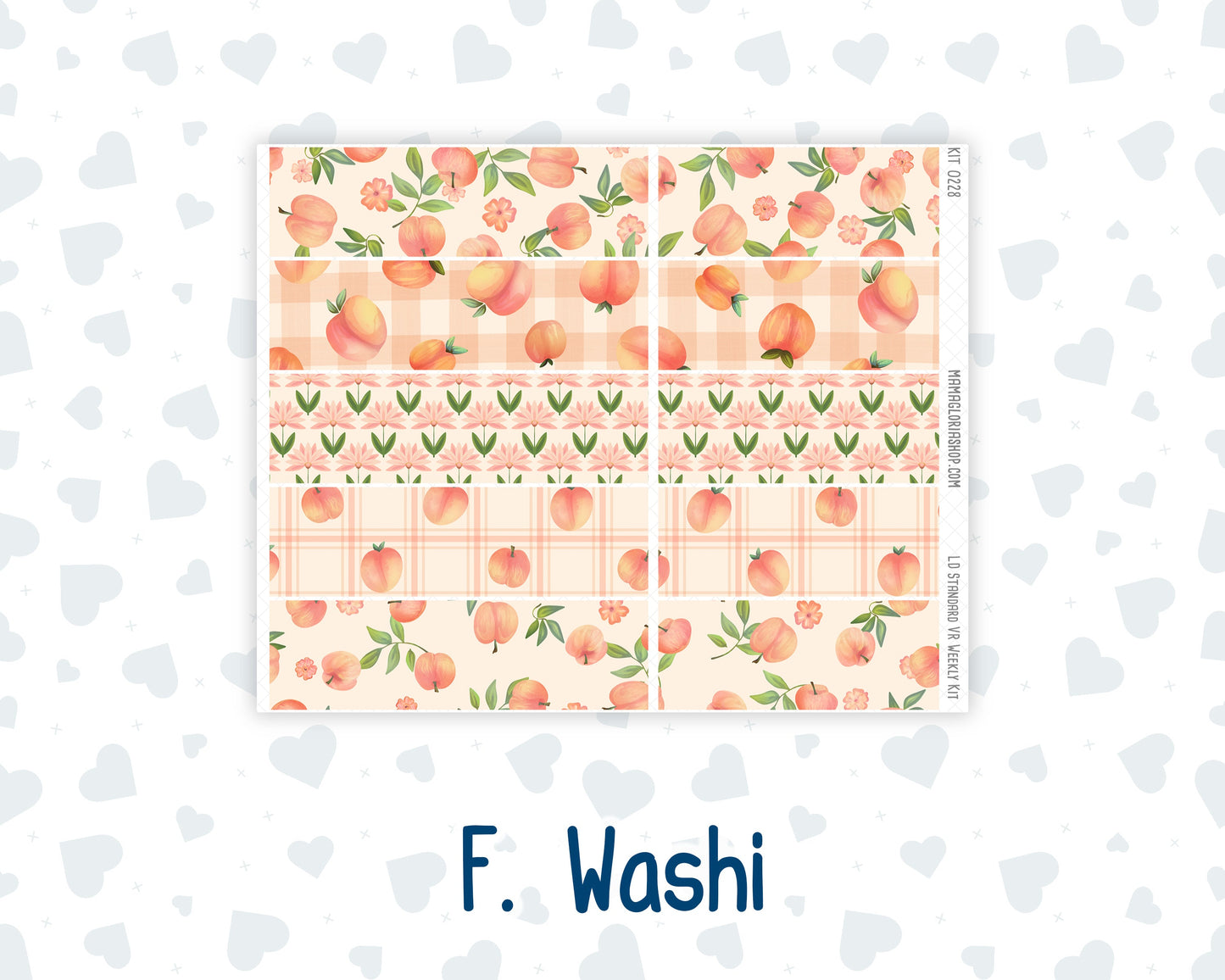 Kit 0228 - Laurel Denise Standard - Vertical - Weekly Kit - August - Just Peachy