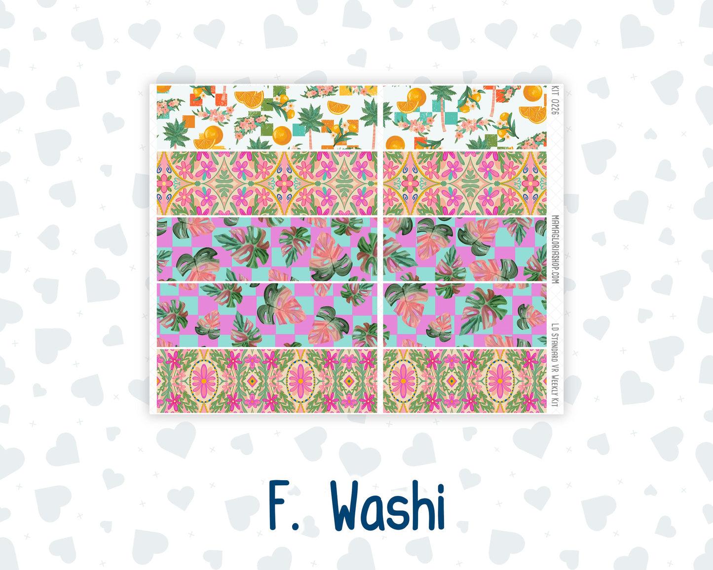 Kit 0226 - Laurel Denise Standard - Vertical - Weekly Kit - July - Tropical Whimsy