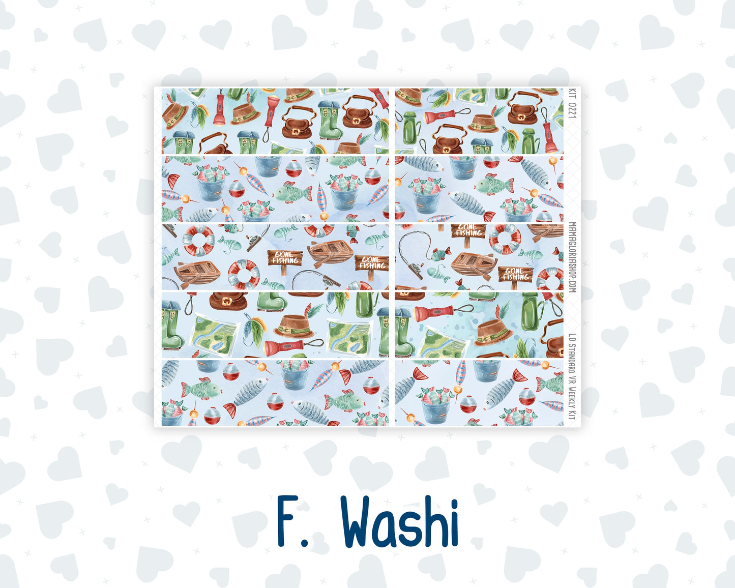 Kit 0221 - Laurel Denise Standard - Vertical - Weekly Kit - June - Gone Fishing
