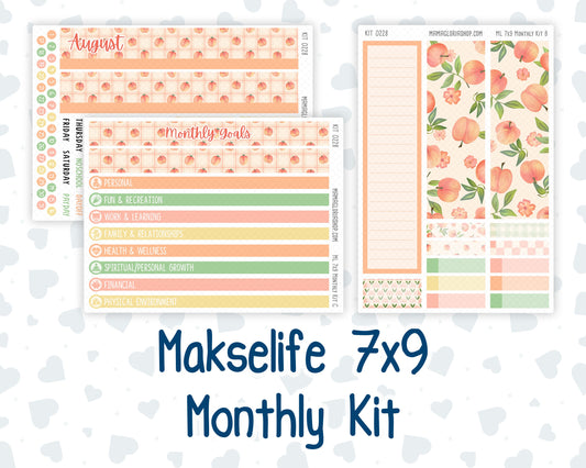 Kit 0228 - 7x9 - MakseLife - Monthly Kit - August - Just Peachy