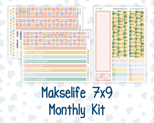 Kit 0222 - 7x9 - MakseLife - Monthly Kit - June - Beach Day