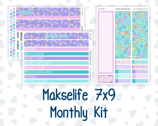 Kit 0230 - 7x9 - MakseLife - Monthly Kit - August - School Daze