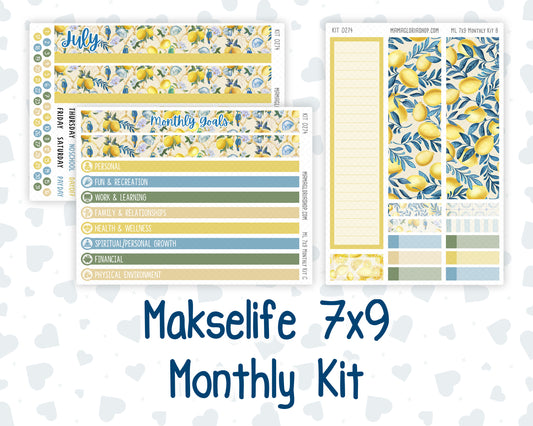 Kit 0274 - 7x9 - MakseLife - Monthly Kit - July - Sunny Lemon Shore
