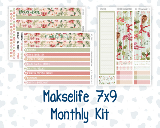 Kit 0308 - 7x9 - MakseLife - Monthly Kit - December - Knit & Holly
