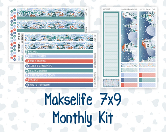 Kit 0247 - 7x9 - MakseLife - Monthly Kit - December - Snow Day Adventures