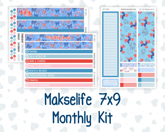 Kit 0224 - 7x9 - MakseLife - Monthly Kit - July - Patriotic Parade