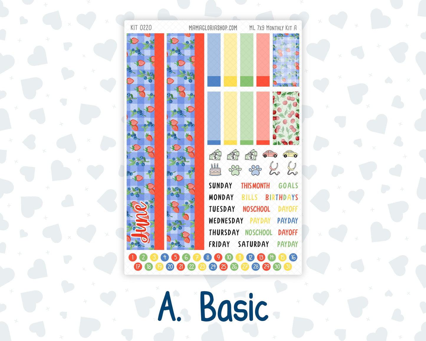 Kit 0220 - 7x9 - MakseLife - Monthly Kit - June - June Berries