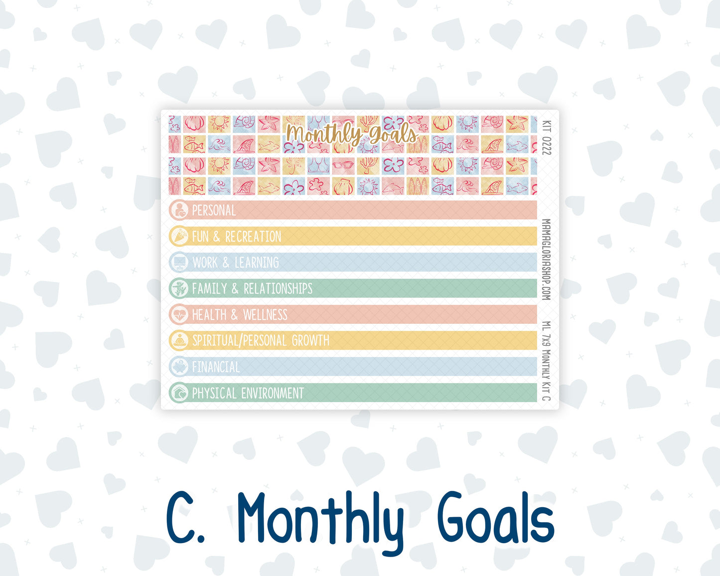 Kit 0222 - 7x9 - MakseLife - Monthly Kit - June - Beach Day