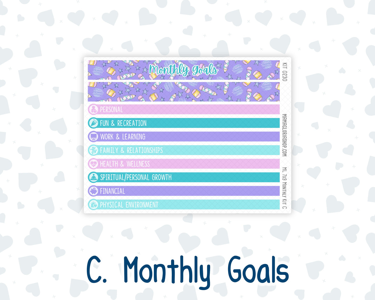 Kit 0230 - 7x9 - MakseLife - Monthly Kit - August - School Daze