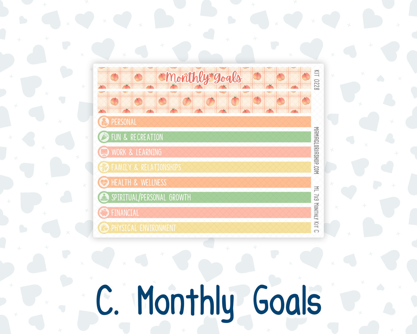 Kit 0228 - 7x9 - MakseLife - Monthly Kit - August - Just Peachy