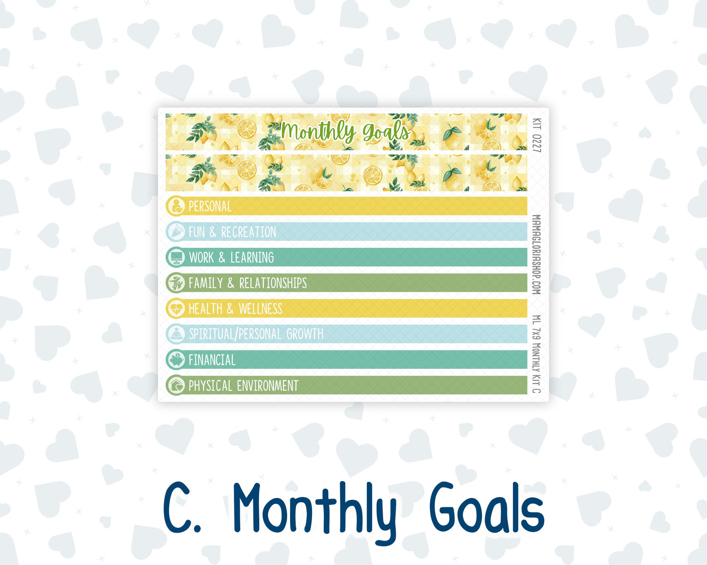 Kit 0227 - 7x9 - MakseLife - Monthly Kit - July - Lemon Grove