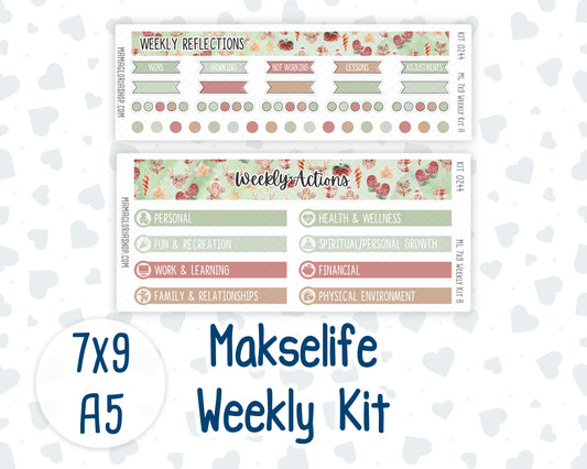 Kit 0244 - 7x9 | A5 MakseLife - Weekly Actions & Reflections - December - Santas Village