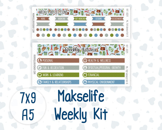 Kit 0221 - 7x9 | A5 MakseLife - Weekly Actions & Reflections - June - Gone Fishing