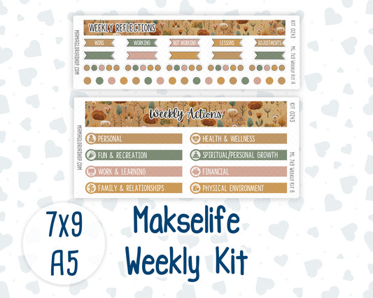 Kit 0243 - 7x9 | A5 MakseLife - Weekly Actions & Reflections - November - Boho Autumn