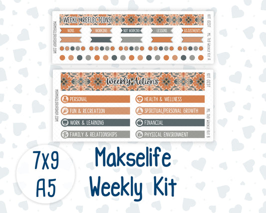 Kit 0237 - 7x9 | A5 MakseLife - Weekly Actions & Reflections - October - Forest Folk