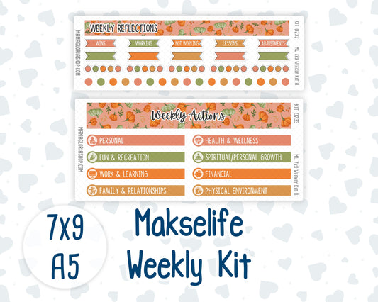 Kit 0233 - 7x9 | A5 MakseLife - Weekly Actions & Reflections - September - Cinnamon Days