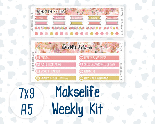 Kit 0294 - 7x9 | A5 MakseLife - Weekly Actions & Reflections - September - Rosy Reveria