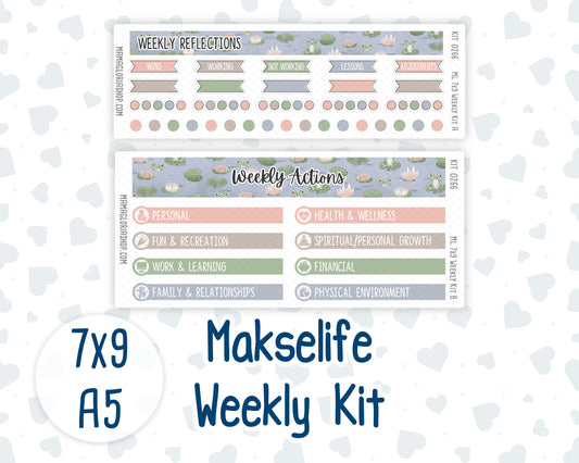Kit 0266 - 7x9 | A5 MakseLife - Weekly Actions & Reflections - May - Froggy Lake Picnic
