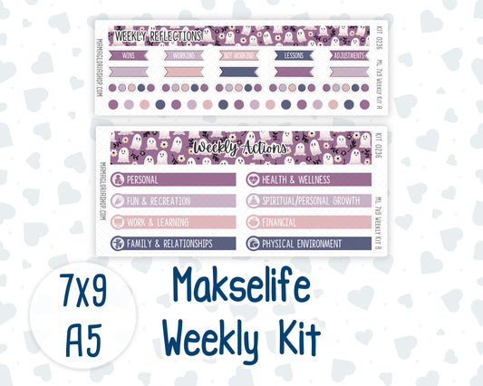 Kit 0236 - 7x9 | A5 MakseLife - Weekly Actions & Reflections - October - Sweet & Spooky