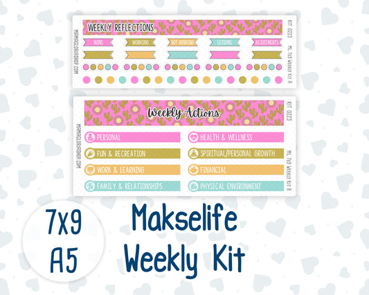 Kit 0223 - 7x9 | A5 MakseLife - Weekly Actions & Reflections - June - Route 66