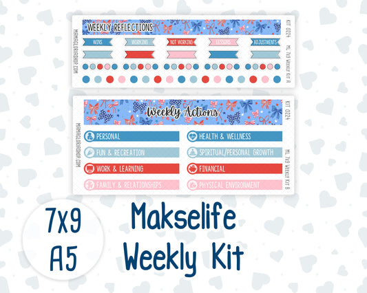 Kit 0224 - 7x9 | A5 MakseLife - Weekly Actions & Reflections - July - Patriotic Parade