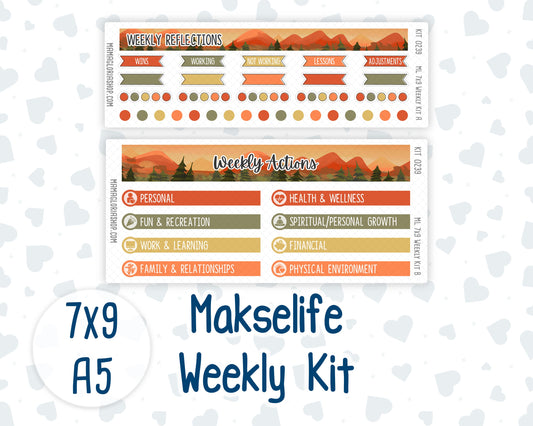 Kit 0239 - 7x9 | A5 MakseLife - Weekly Actions & Reflections - October - October Stroll