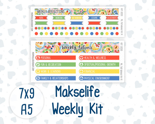 Kit 0220 - 7x9 | A5 MakseLife - Weekly Actions & Reflections - June - June Berries