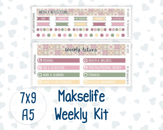 Kit 0232 - 7x9 | A5 MakseLife - Weekly Actions & Reflections - September - Heirloom Garden