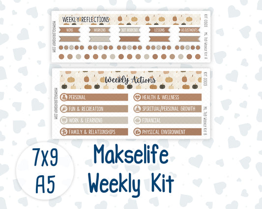 Kit 0303 - 7x9 | A5 MakseLife - Weekly Actions & Reflections - November - Into The Woods