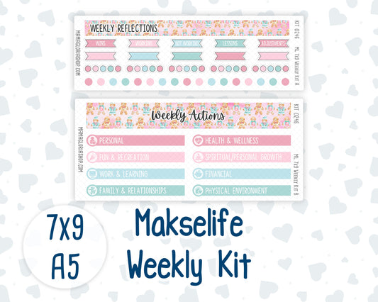 Kit 0246 - 7x9 | A5 MakseLife - Weekly Actions & Reflections - December - Gingerbread Sweets