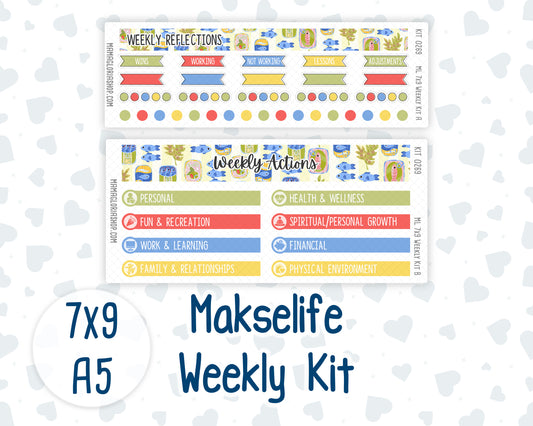Kit 0269 - 7x9 | A5 MakseLife - Weekly Actions & Reflections - June - Dolce Mare