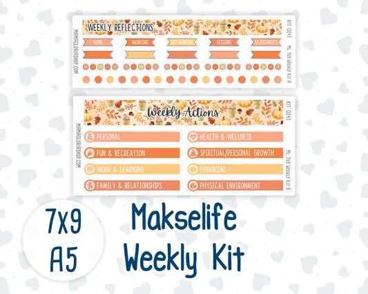 Kit 0241 - 7x9 | A5 MakseLife - Weekly Actions & Reflections - November - Pumpkin Latte