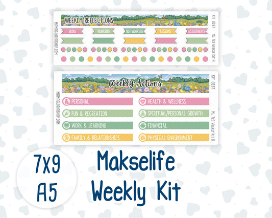 Kit 0267 - 7x9 | A5 MakseLife - Weekly Actions & Reflections - May - Flowers For Mama