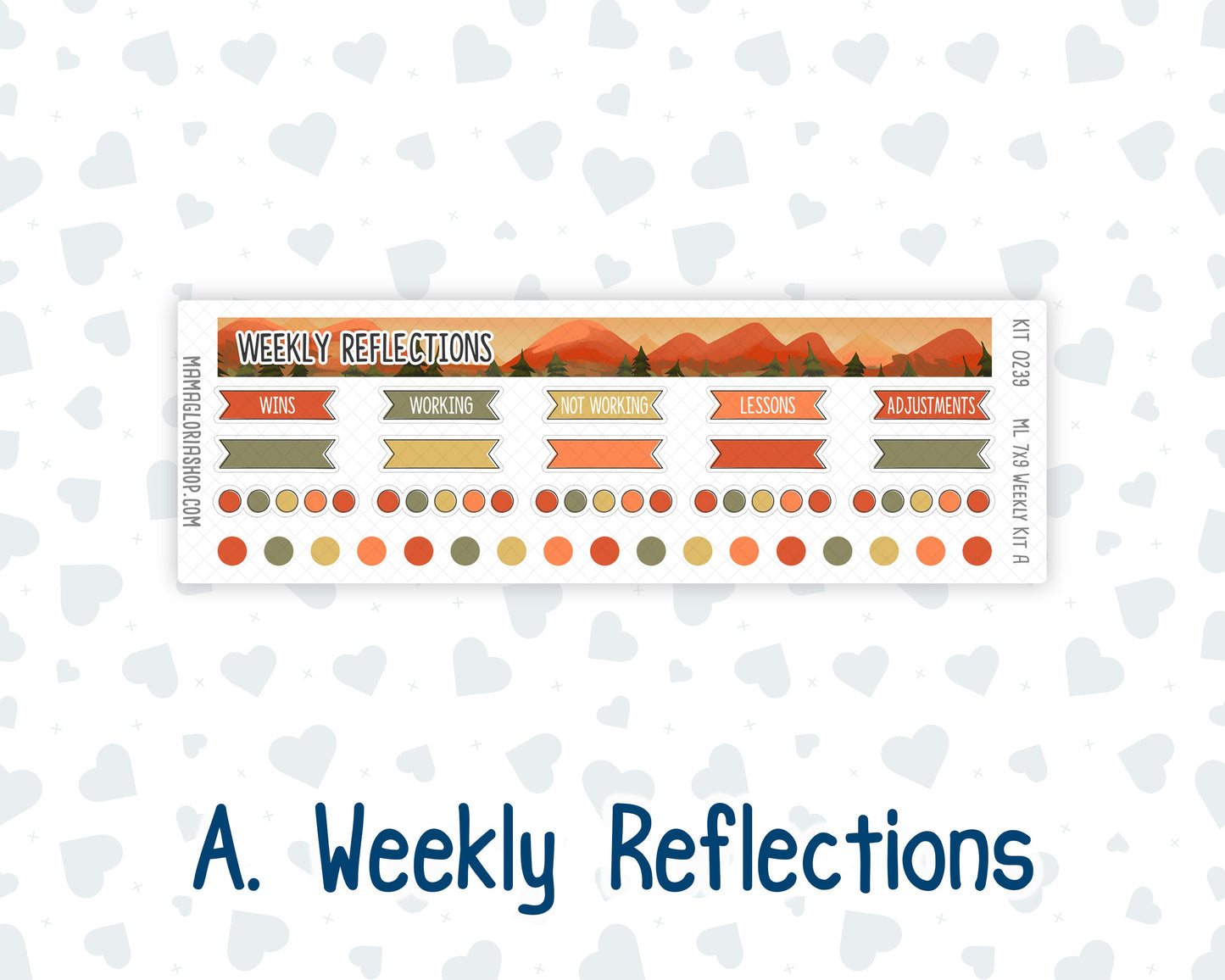 Kit 0239 - 7x9 | A5 MakseLife - Weekly Actions & Reflections - October - October Stroll