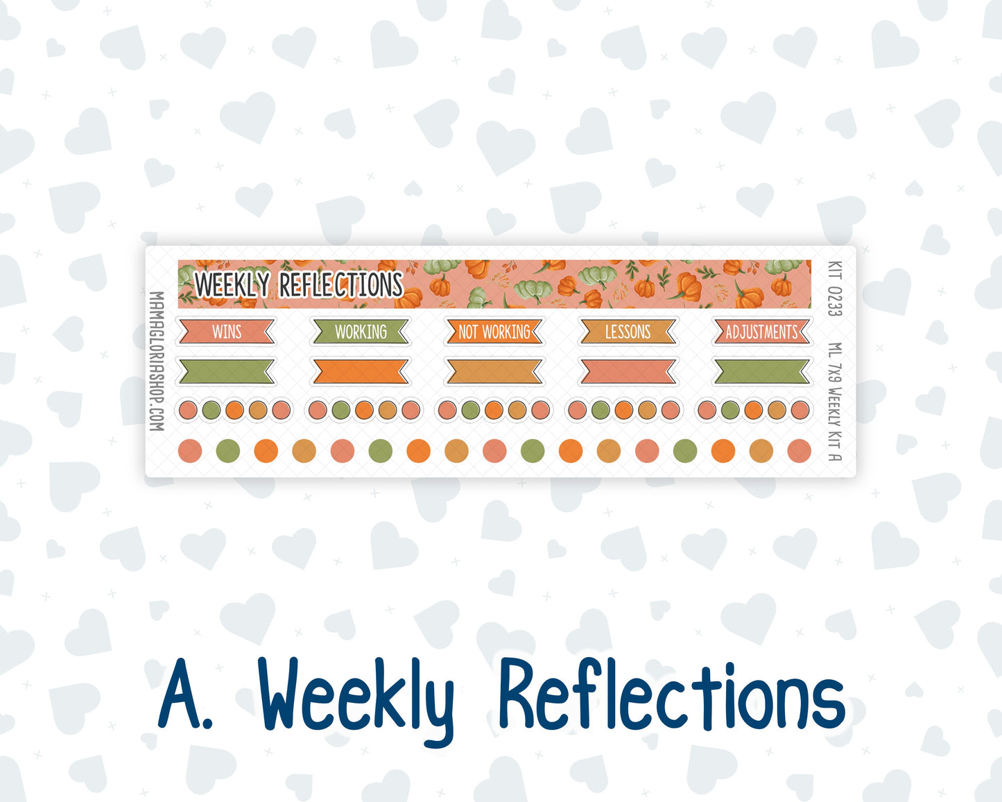 Kit 0233 - 7x9 | A5 MakseLife - Weekly Actions & Reflections - September - Cinnamon Days