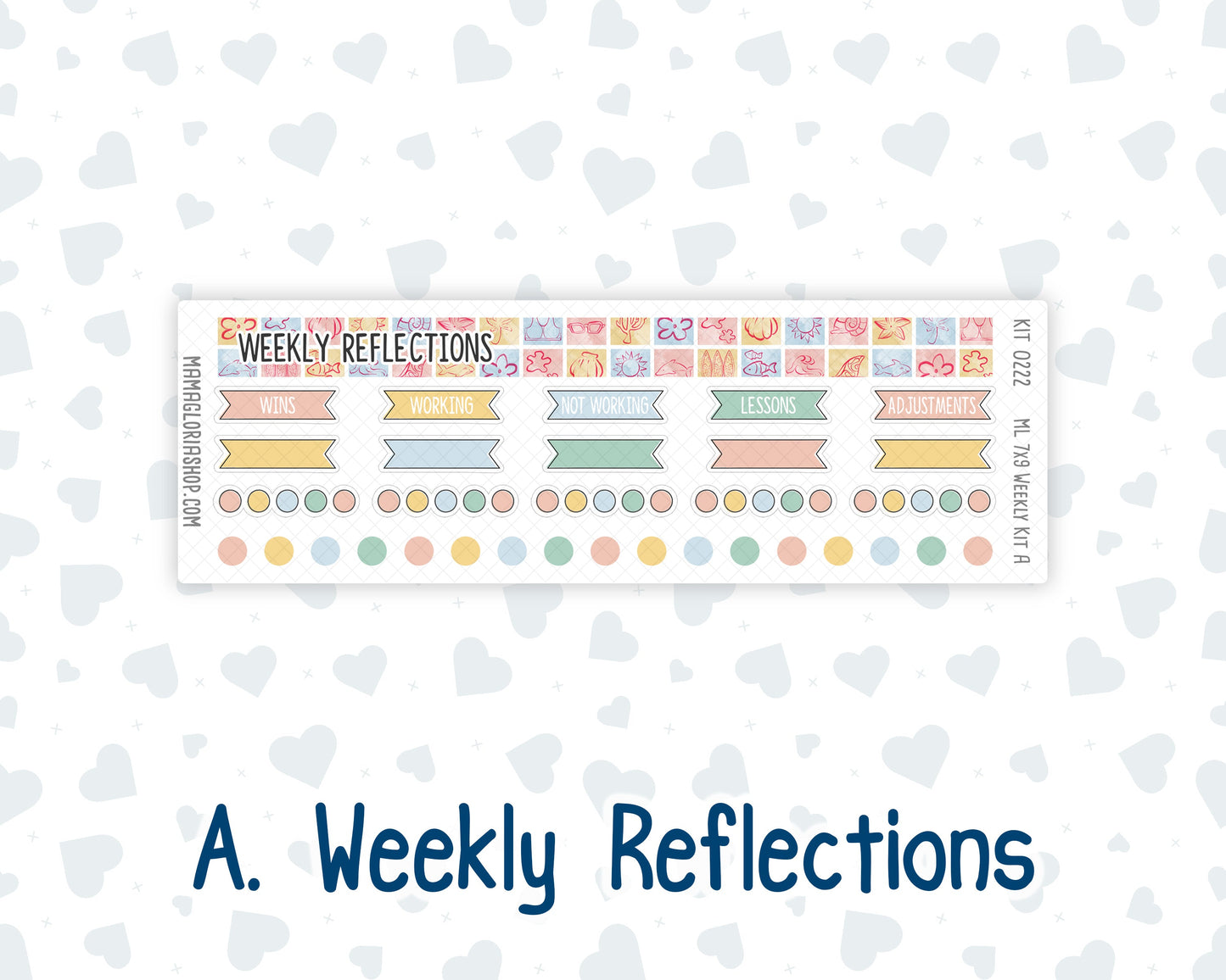 Kit 0222 - 7x9 | A5 MakseLife - Weekly Actions & Reflections - June - Beach Day