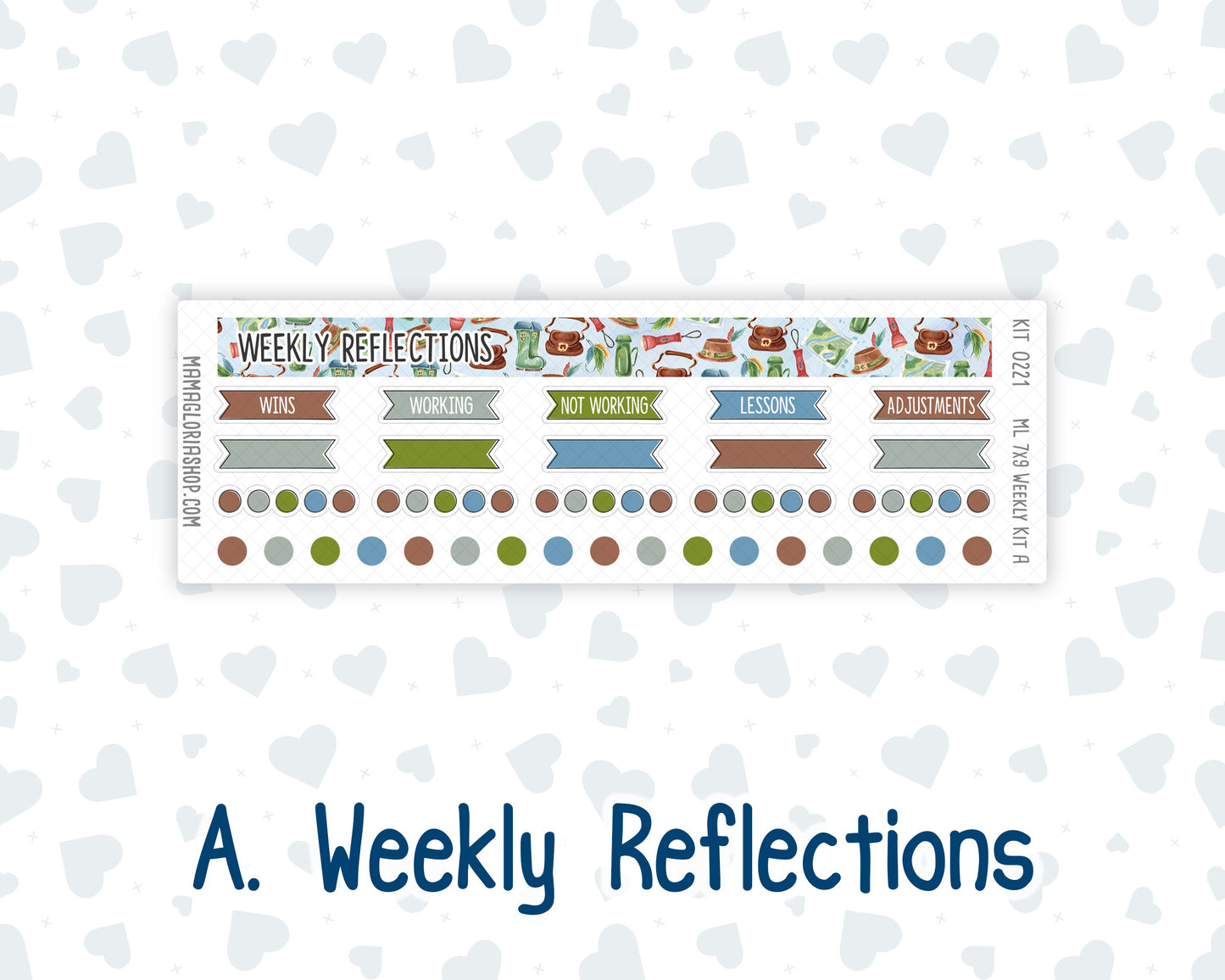 Kit 0221 - 7x9 | A5 MakseLife - Weekly Actions & Reflections - June - Gone Fishing