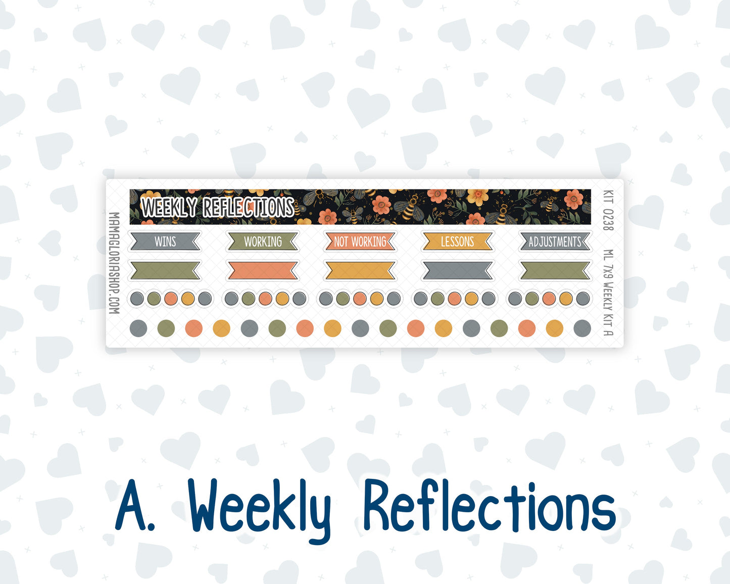 Kit 0238 - 7x9 | A5 MakseLife - Weekly Actions & Reflections - October - Starry Autumn Nights