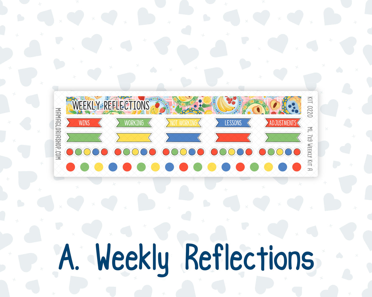 Kit 0220 - 7x9 | A5 MakseLife - Weekly Actions & Reflections - June - June Berries