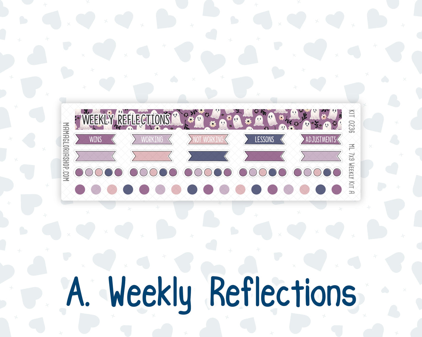 Kit 0236 - 7x9 | A5 MakseLife - Weekly Actions & Reflections - October - Sweet & Spooky