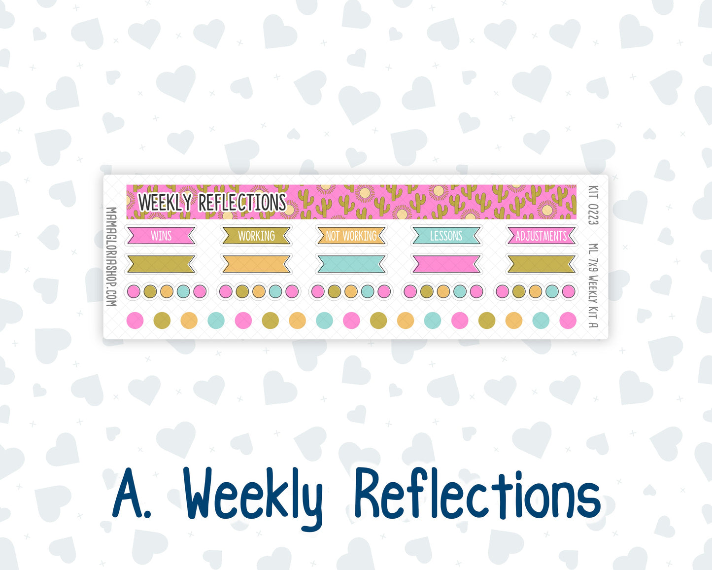 Kit 0223 - 7x9 | A5 MakseLife - Weekly Actions & Reflections - June - Route 66