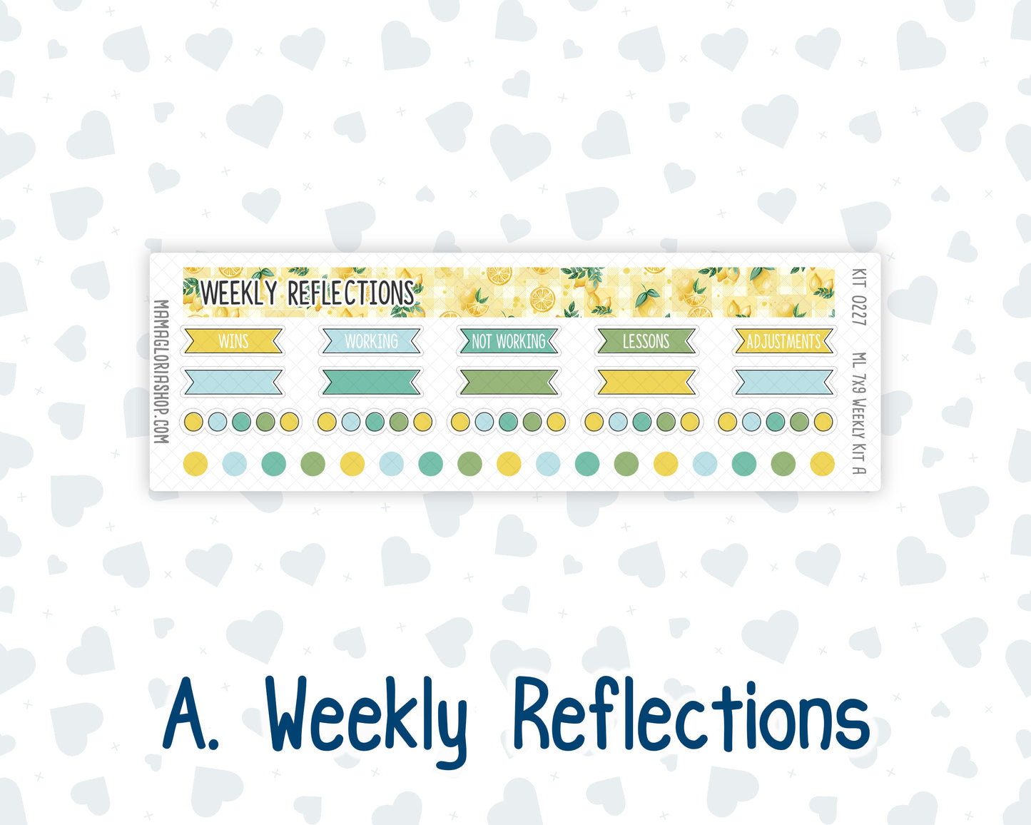 Kit 0227 - 7x9 | A5 MakseLife - Weekly Actions & Reflections - July - Lemon Grove