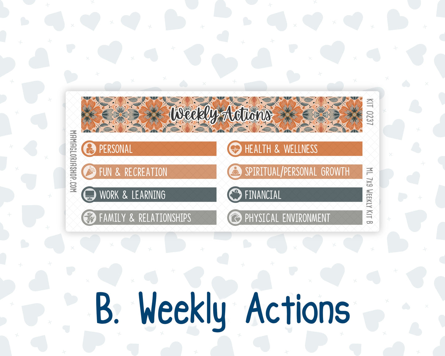 Kit 0237 - 7x9 | A5 MakseLife - Weekly Actions & Reflections - October - Forest Folk