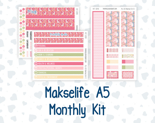 Kit 0218- A5 MakseLife Companion Notebook - Monthly - Mother's Love- May