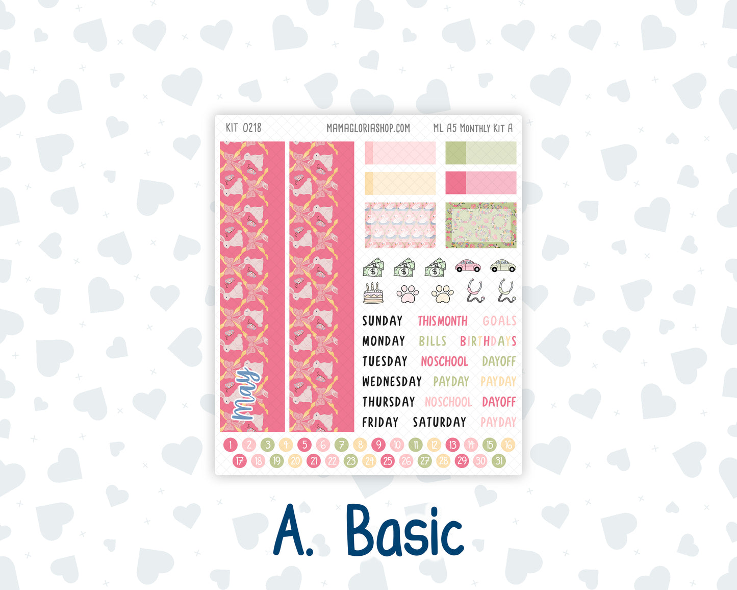 Kit 0218- A5 MakseLife Companion Notebook - Monthly - Mother's Love- May