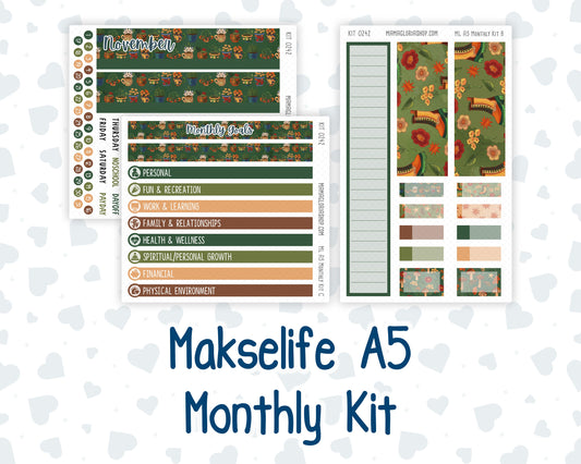 Kit 0242 - A5 - MakseLife Companion Notebook - Monthly Kit - November - Cottage Autumn