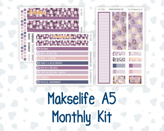 Kit 0236 - A5 - MakseLife Companion Notebook - Monthly Kit - October - Sweet & Spooky