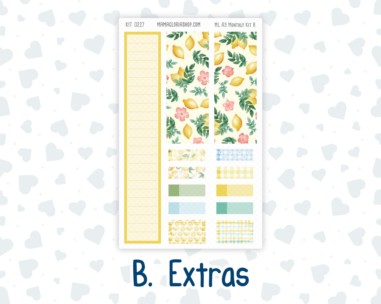 Kit 0227 - A5 - MakseLife Companion Notebook - Monthly Kit - July - Lemon Grove