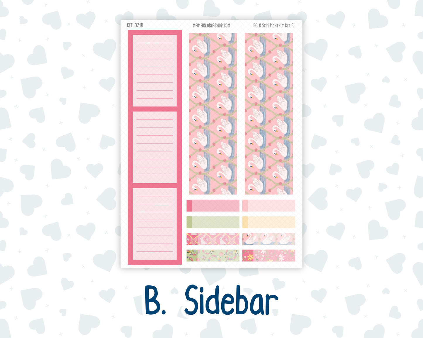EC 8.5x11 Monthly - Kit 0218- Mother's Love- May- For Erin Condren Planners